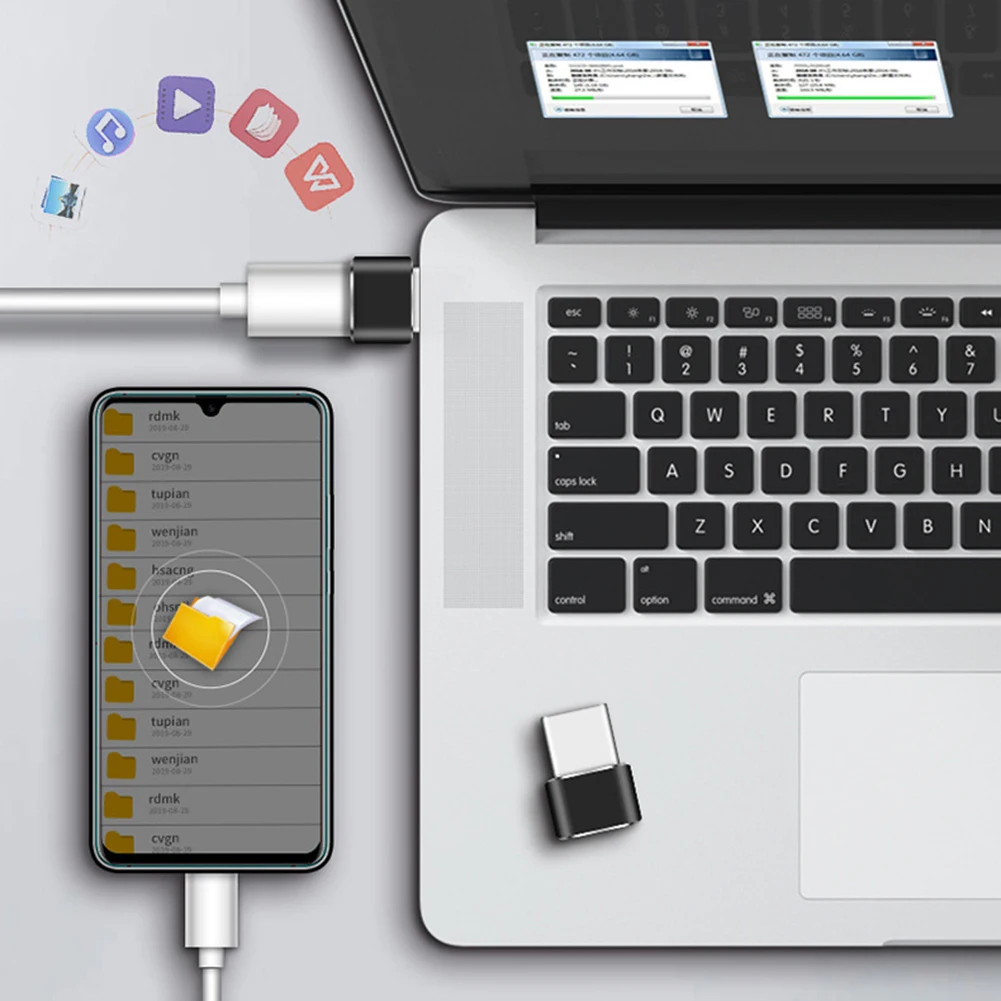 

Aluminum Alloy Type-c To USB Adapter OTG Mobile Phone Adapter Supports Fast Charging High Quality Accessories