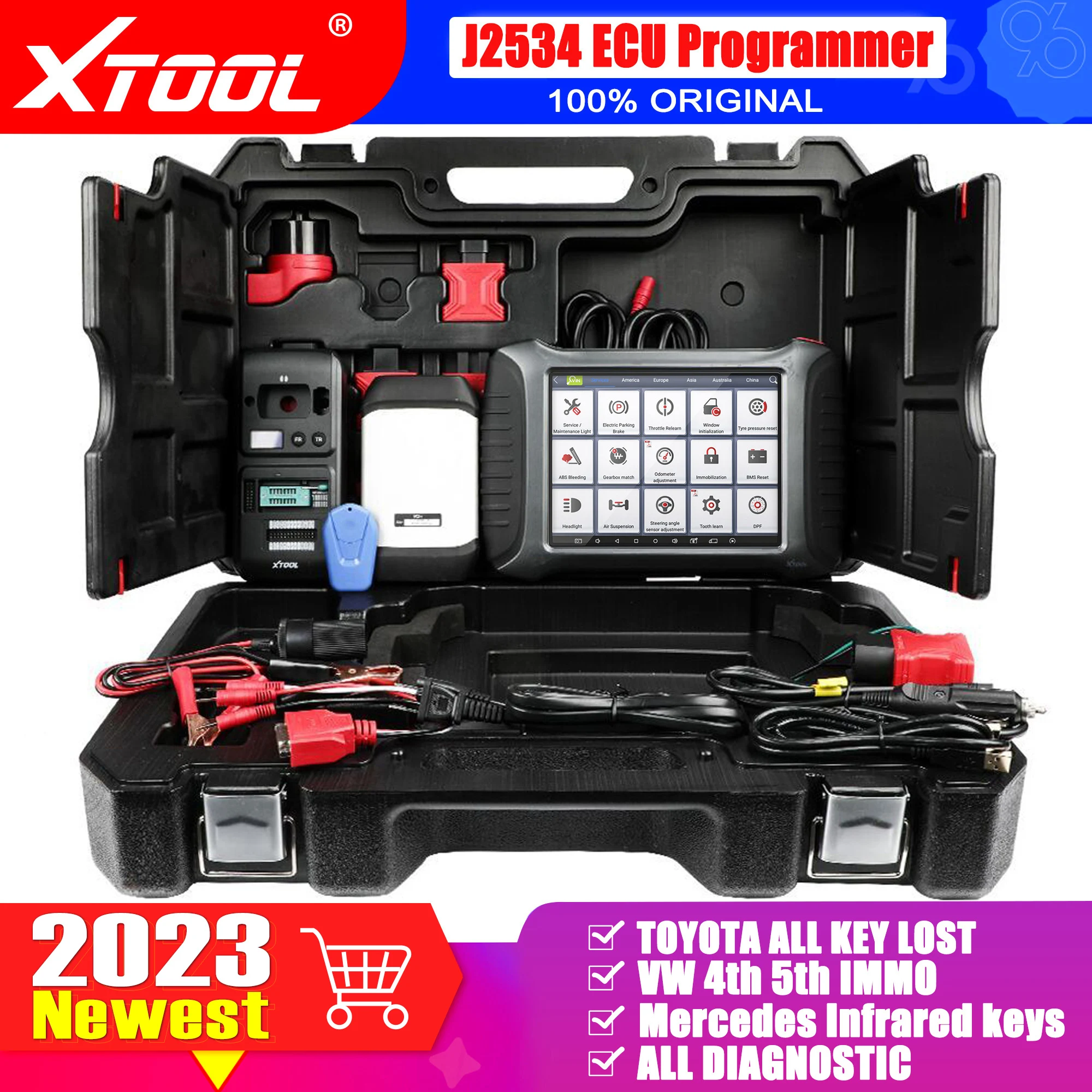 

Программатор ЭБУ XTOOL A80pro Master Online, двунаправленный программатор кодирования с J2534 PK 908P, программатор ключей 35 + сброс ABS DPF,TPMS