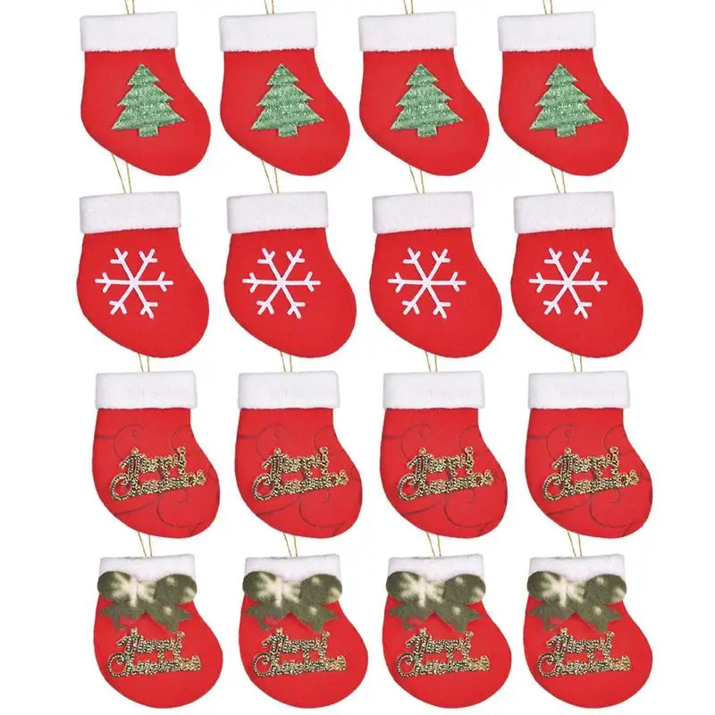 

Красные войлочные рождественские чулки креативные рождественские чулки держатель для конфет носки домашний камин подарочные пакеты для х...