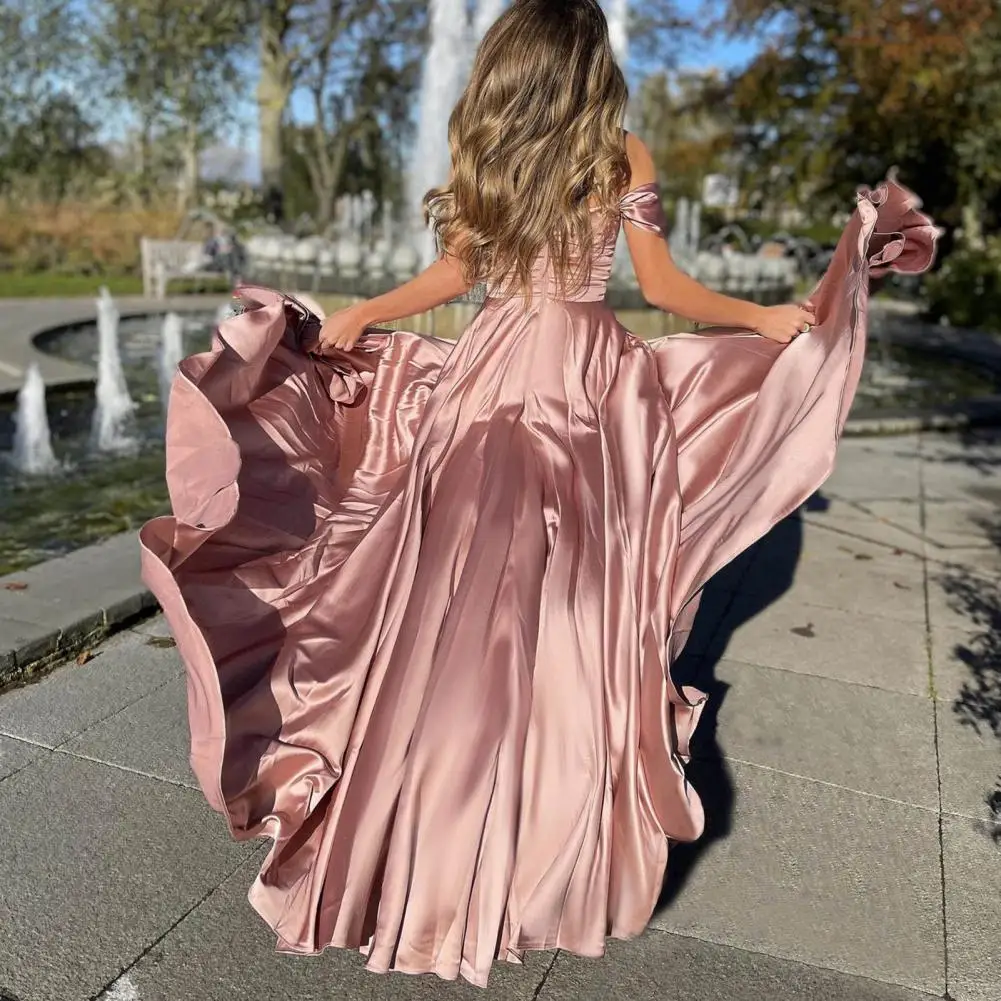 

Sexy Banquet Dress Back Zipper Wedding Dress Off Shoulder High Waist Party Dress Dress-up