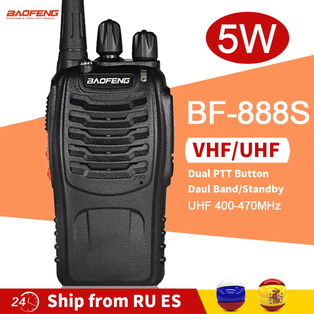 

Original Baofeng walkie talkie BF-888s UHF 400-470MHz 5W 16 Channel Portable two way radio with earpiece bf888s Transmitter