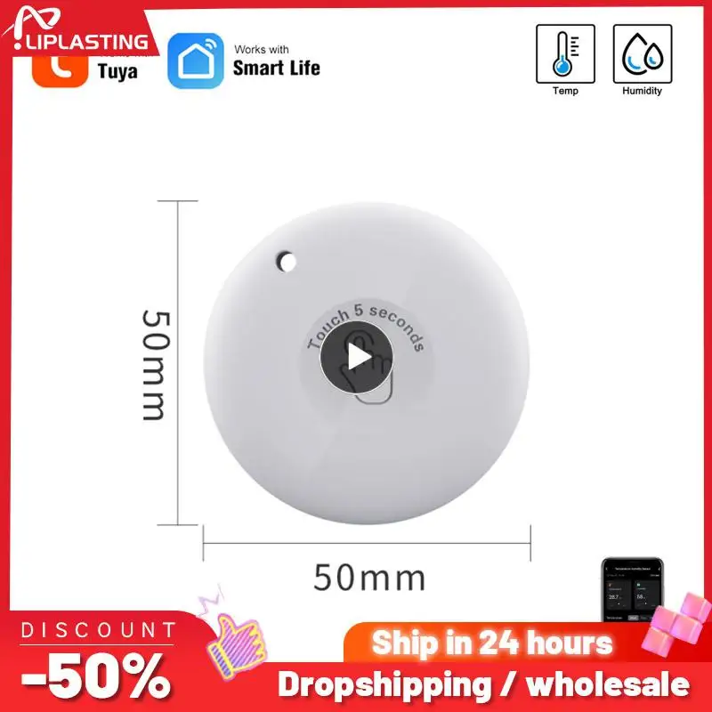 

Wireless Temperature And Humidity Meter Sensor Mini Compatible Thermometer Hygrometer App Control Indoor Tuya