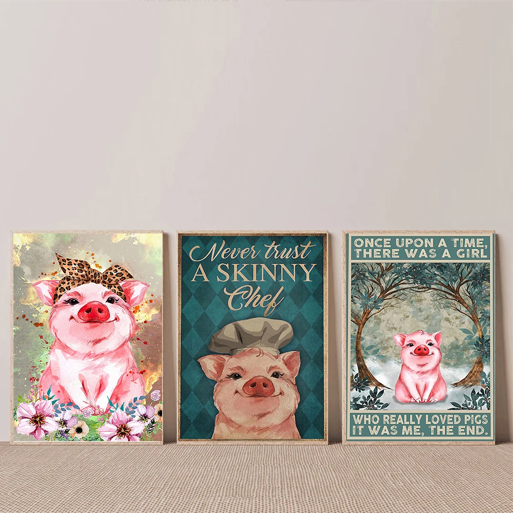 

Цифровая картина маслом «сделай сам» с изображением милой свиньи