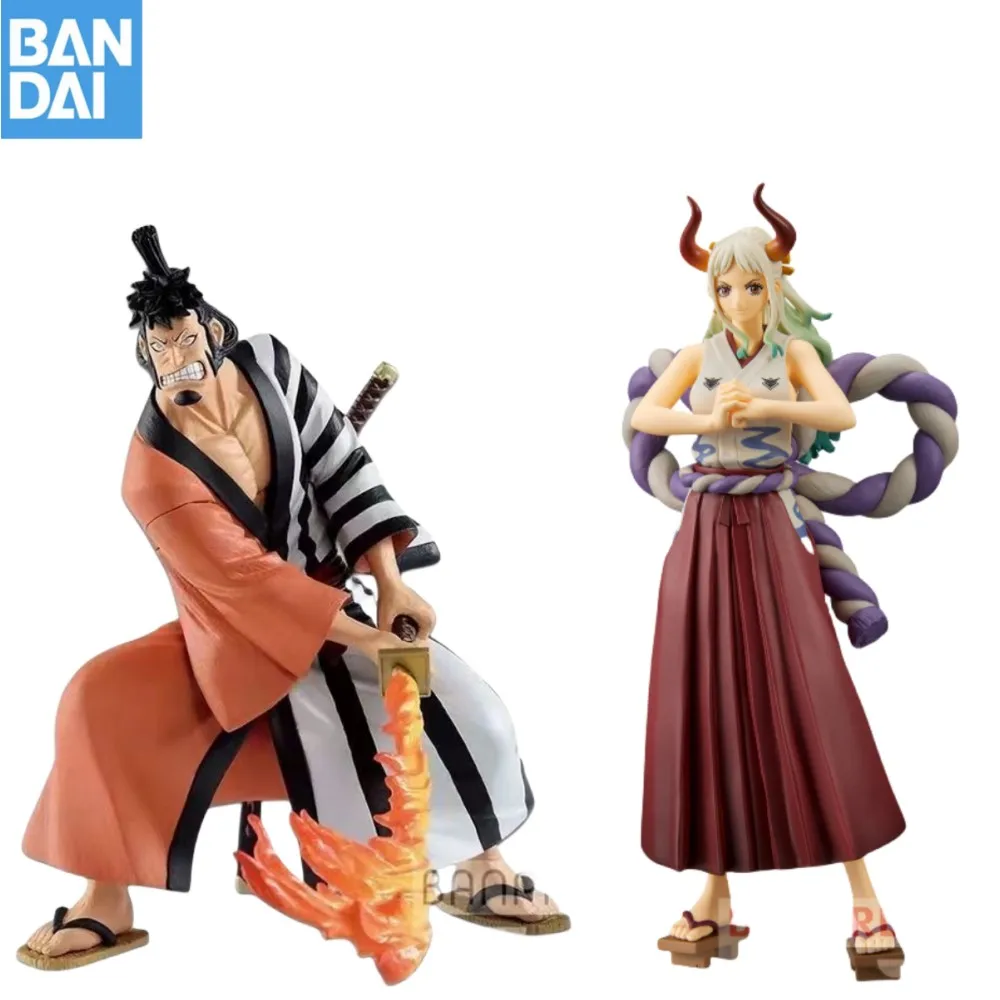 

Bandai Original ONE PIECE Anime Figure Kin Emon Yamato Action Figure Toys for Kids Christmas Gift Collectible Model Ornaments