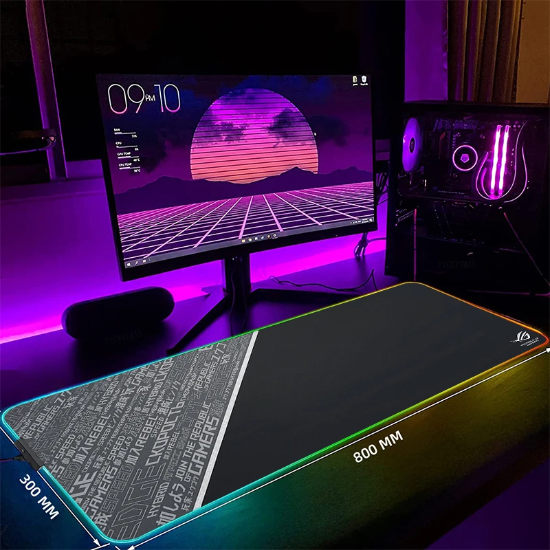 

Large RGB Mouse Pad XXL Gaming Mousepad LED Mouse Mat Asus Gamer Mousepads Table Pads Keyboard Mats Desk Rug With Backlit