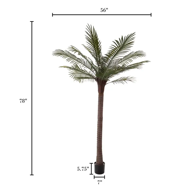

Adorable Potted Robellini Palm Tree for Home Decoration: Unique Lifelike Artificial Plant for Your Interior Decor.