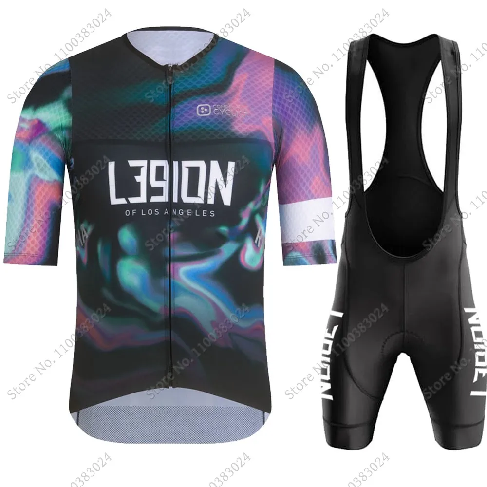 

2023 Legion of Los Angeles Cycling Jersey Set Mens Summer L39ion Clothing Road Bike Shirts Suit Bicycle Bib Shorts MTB Maillot