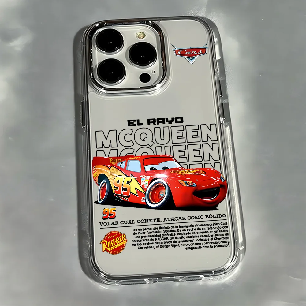 Фото Чехол для телефона Cars L-Lightning M-McQueen для iPhone 17, 16e, 16, 15, 14, 13, 12, 11 mini, Pro, Max, X, XR, Air, Plus – прозрачный, мягкий чехол №4