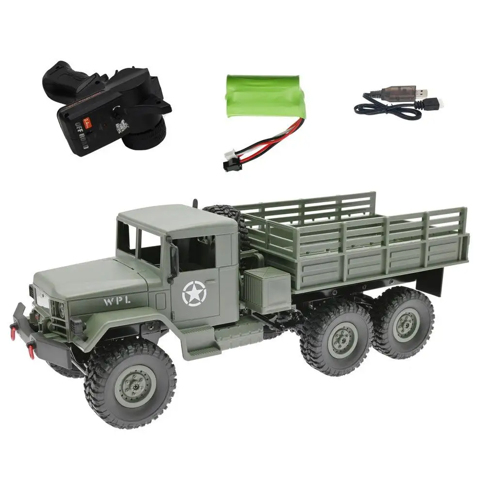 1:16 Full Scale 2.g Remote Control Car Wpl B16 6WD Climbing Military Pickup Climbing Vehicle For Children Birthdays Gifts enlarge