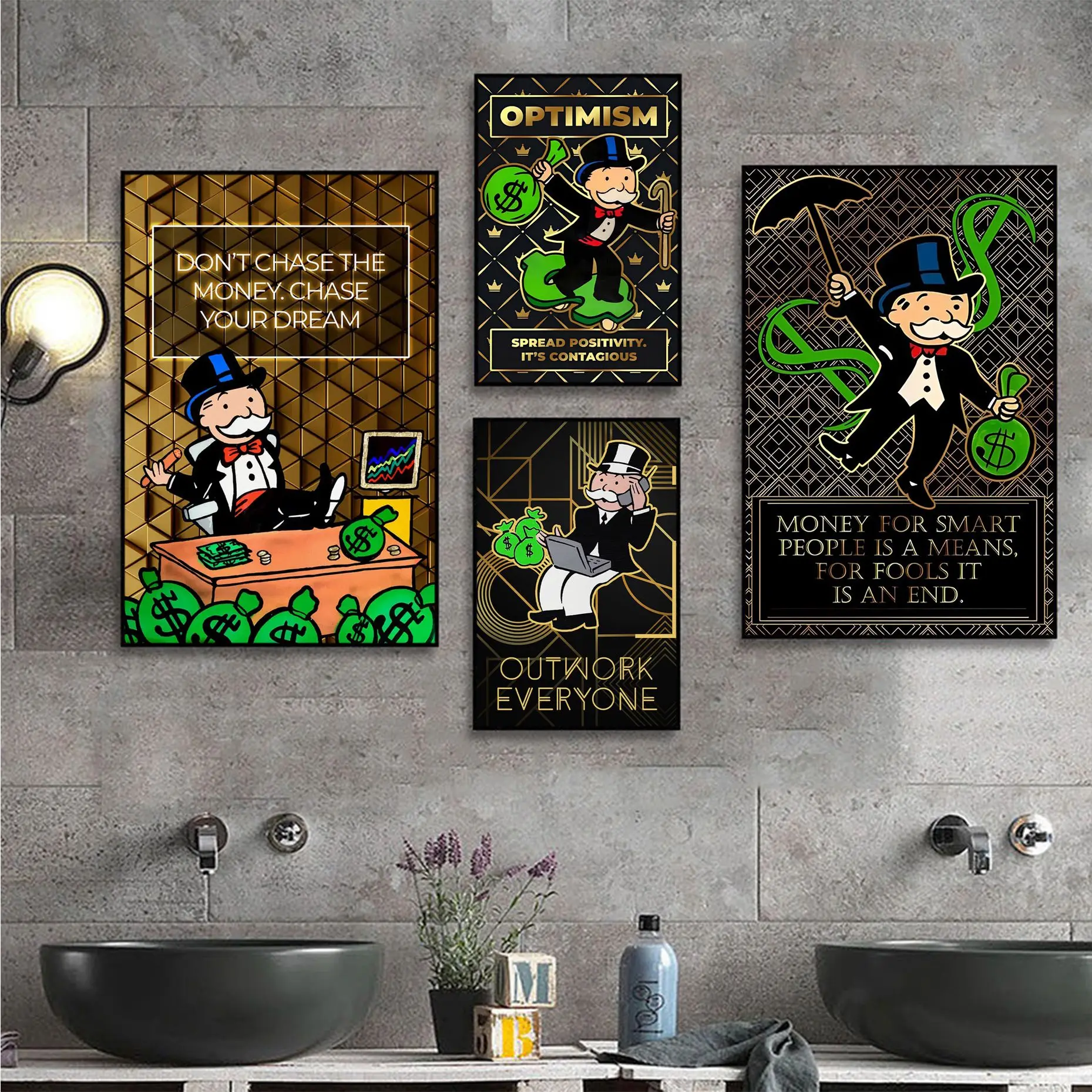 

Alec Graffiti Monopoly Millionaire Money Street Art Good Prints and Posters Whitepaper Prints Poster Artwork Decor Wall Stickers