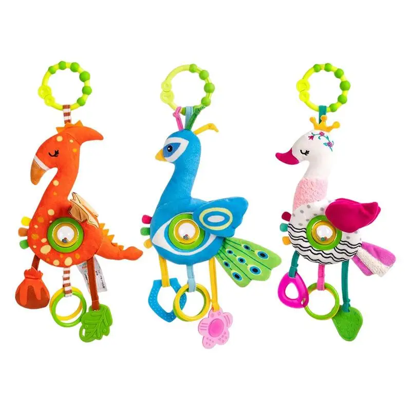 

Мультяшные детские игрушки на возраст 0-12 месяцев, подвесные погремушки для детской коляски, плюшевые детские игрушки для новорожденных, подарки для маленьких мальчиков и девочек