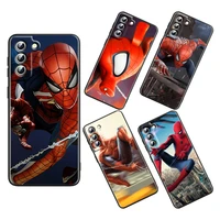 marvel spiderman anime for samsung galaxy s22 s21 s20 s10 s10e s9 s8 s7 pro ultra plus fe lite black luxury silicone phone case