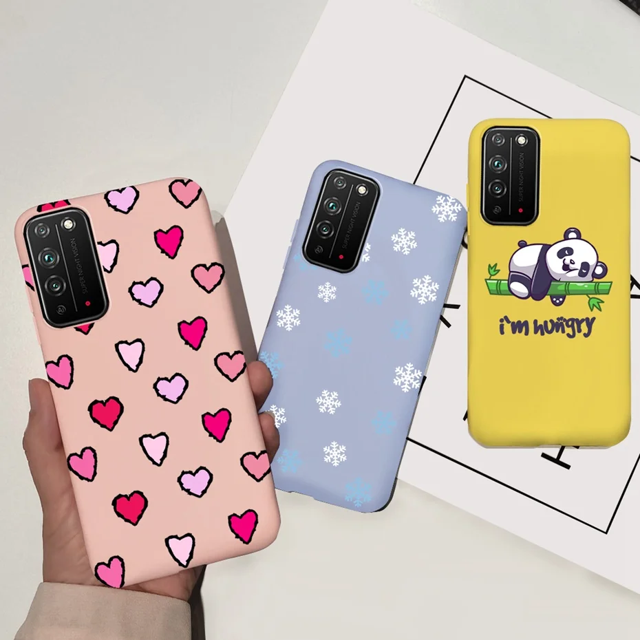 Милый чехол с рисунком для Honor X10 5G телефона Мягкая силиконовая задняя крышка