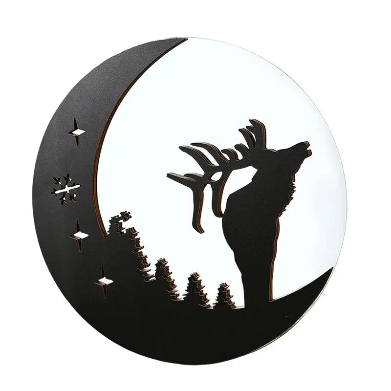 

Decorative Wall Mirror Elk And Black Cat Black Circle Vanity Mirror Decorative Black Circle Vanity Mirror For Dining Living Room