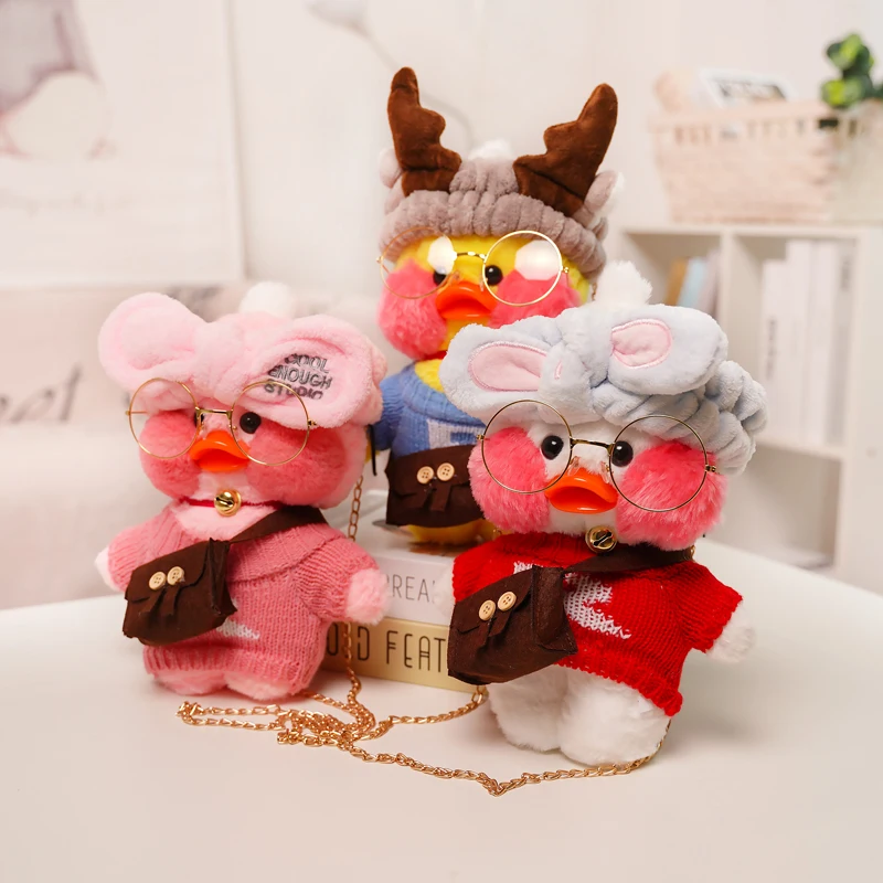 

Kawaii Cute Lalafanfan Stuffed Duck Plush Toy Shoulder Bag