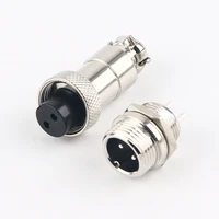 1 set aviation socket plug gx12 nut type electrical connector wire panel connectors 234567 pin male female cable terminal