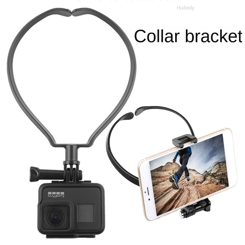 

2pcs gopro neck bracket collar mobile phone selfie video live fixed clip sports camera POV photography accessories