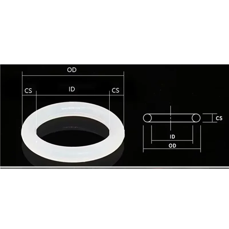 10/50Pcs Red Silicone VMQ O Ring Gaskets CS 4.0mm OD 12~155mm Food Grade Waterproof Washer Round Silicon Rubber Seal Gasket