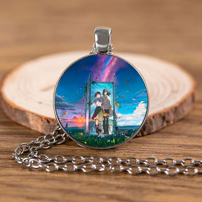 

Suzume No Tojimari Daijin Anime Figure Around The Cute Time Gemstone Glass Necklace Jewelry Accessories Girls Gifts Kids Toys