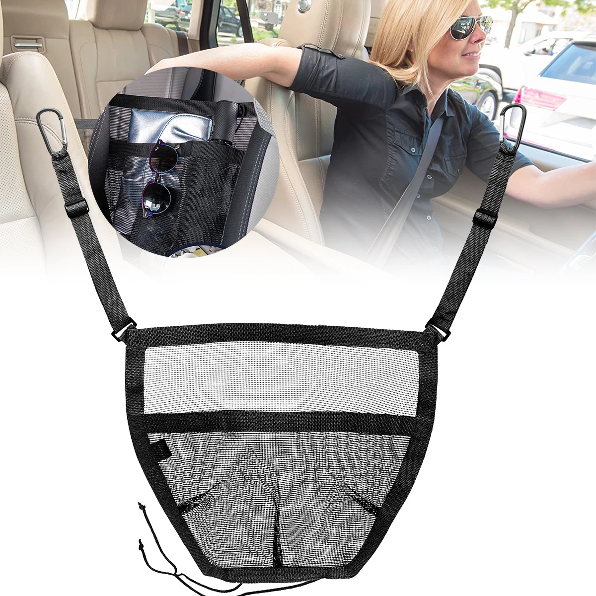 Сетчатый органайзер для автомобиля вместительная Сетчатая Сумка из ПВХ на