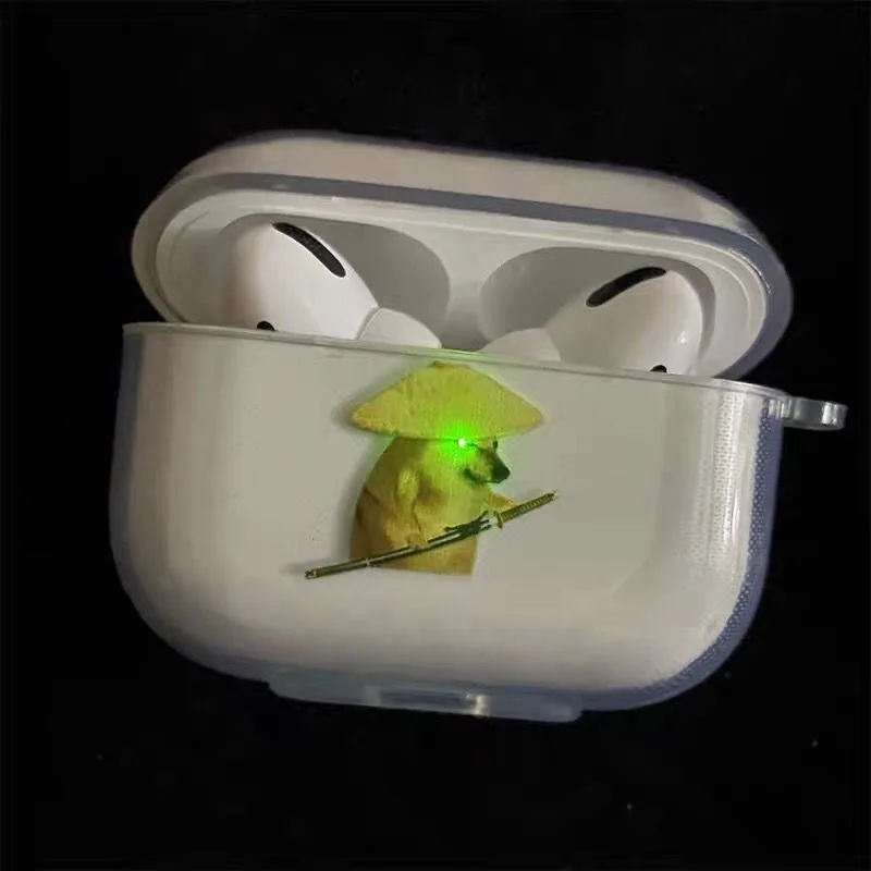 

Creative Shiba Inu Charging Light Case for AirPods Pro2 Cover for Airpod Pro 1 2 3 Bluetooth Earbuds Charging Box Case