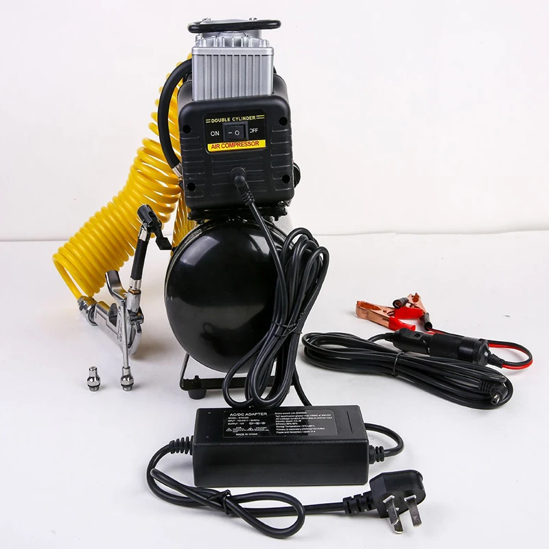 Car Tire Inflator Pump Portable Silent Oil-free Air Compressor