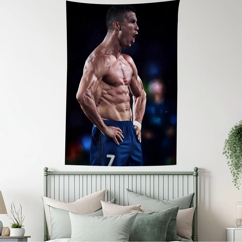 C-Cristiano R-Ronaldo CR7 Гобелен Художественная печать Японский настенный гобелен Аниме