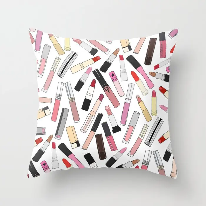 

Наволочка в виде помады светильник вечеринки, декоративная подушка для дивана, подушка с принтом, чехол для автомобильной подушки на стул, у...