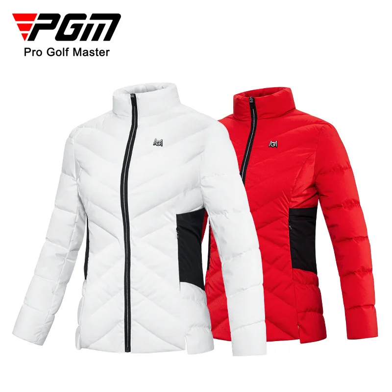 

PGM Golf Clothing Ladies Down Jacket White Duck Down Long Sleeve Warm Jacket In Autumn and Winter