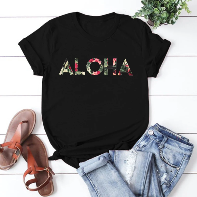 Рубашка Aloha женская с цветочным принтом летняя дорожная пляжная одежда для