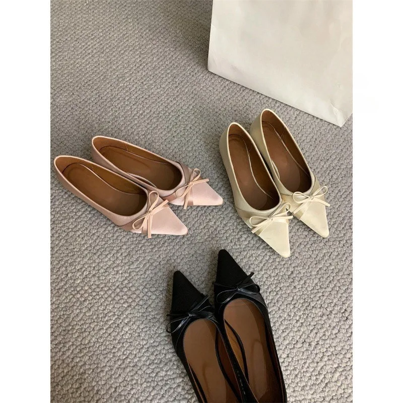 Женские Кожаные Туфли-Дерби на платформе с острым носком