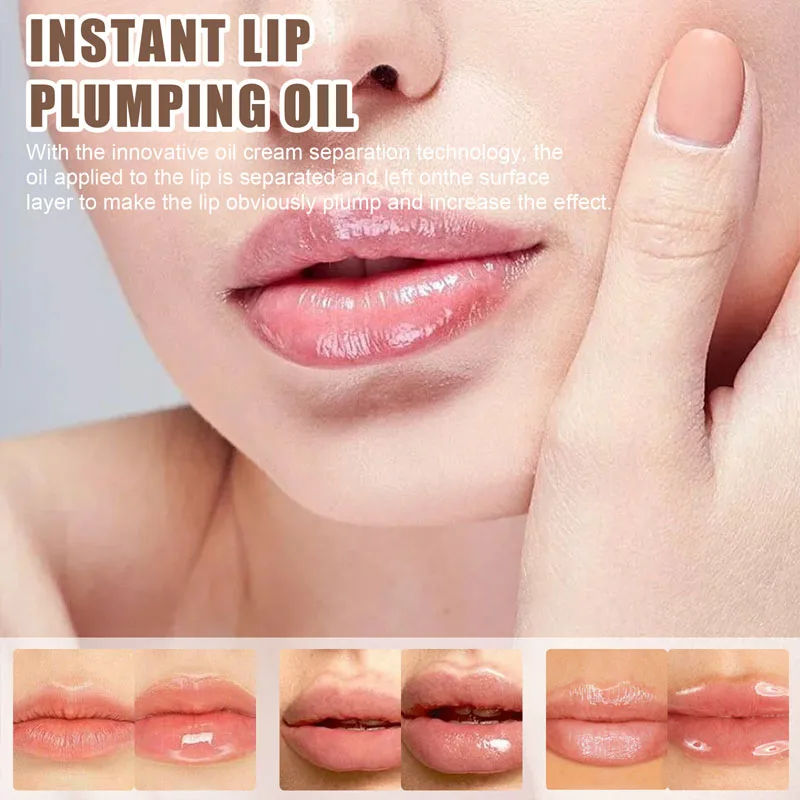 

Collagen Instant Volumising Lip Plumper Serum Hyaluronic Acid Lip Oil Repair Lip Fine Lines Prevents Chapping Beauty Makeup