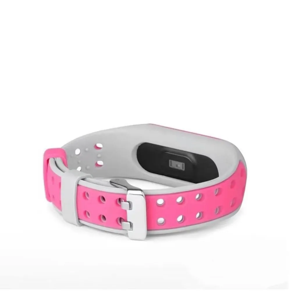 Double Buckle Breathable Soft Silicone Replacement Sport Strap For Xiaomi Mi Band 7 6 5 4 3 Straps Wristband MiBand 7 Bracelet