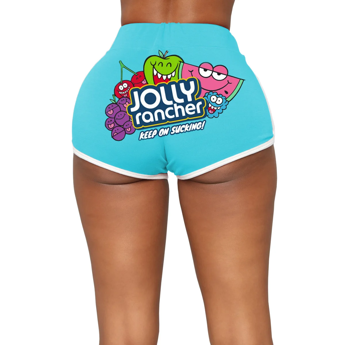 Shorts Women Cartoon Print Fashion Summer Elastic Casual Beach Sexy Womens High Waist Sweat Pants Fitness Booty |