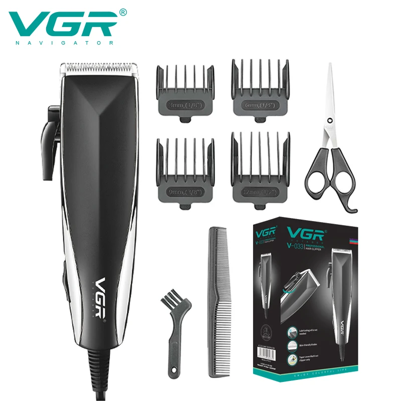 

VGR триммер для мужчин машинка для стрижки Триммер для волос Профессиональная машина для волос Регулируемая машина для стрижки волос парикмахер Проводная машинка для стрижки Парикмахерские ножницы V-033