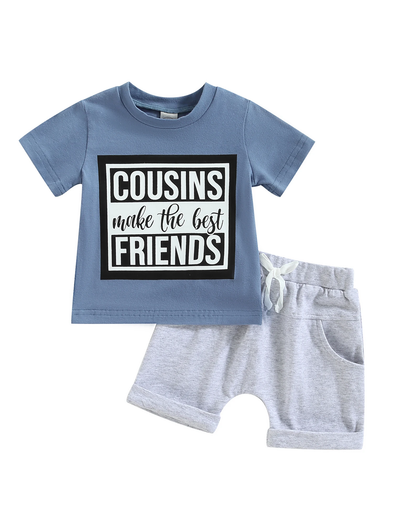 

Летняя одежда для новорожденных мальчиков, футболка с коротким рукавом и буквенным принтом, топы для младенцев, шорты с эластичным поясом, милая одежда для малышей