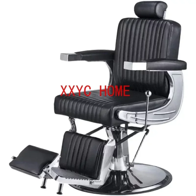 Luxury Equipment Barber Chairs Headrest Adjustable Barbershop Recliner Chair Swivel Silla Barberia Beauty FurnitureQF50BC
