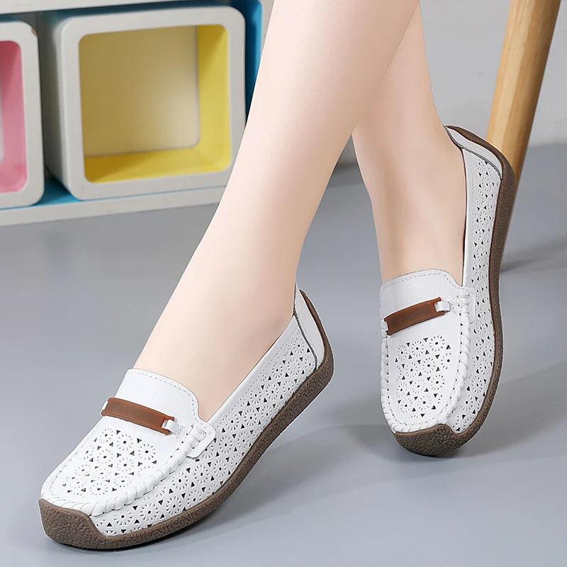 

Женская повседневная обувь, дизайнерские кожаные кроссовки, летняя дышащая женская обувь