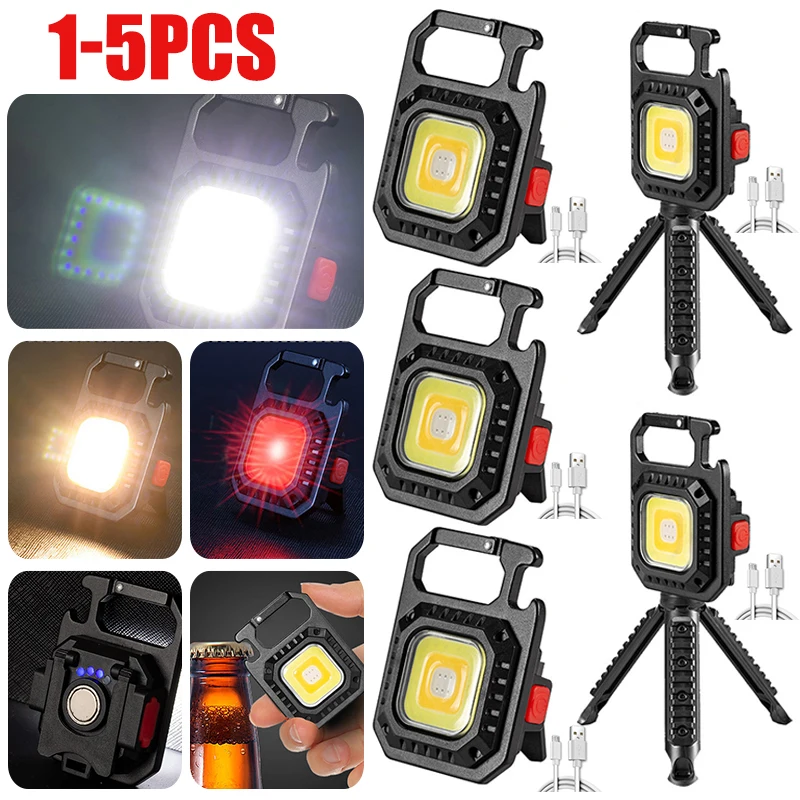 

1-5 шт. Мини светодиодный фонарик с брелоком светильник фонарик, белый, желтый, красный светильник, освещение для кемпинга, рыбалки, скалолаза...