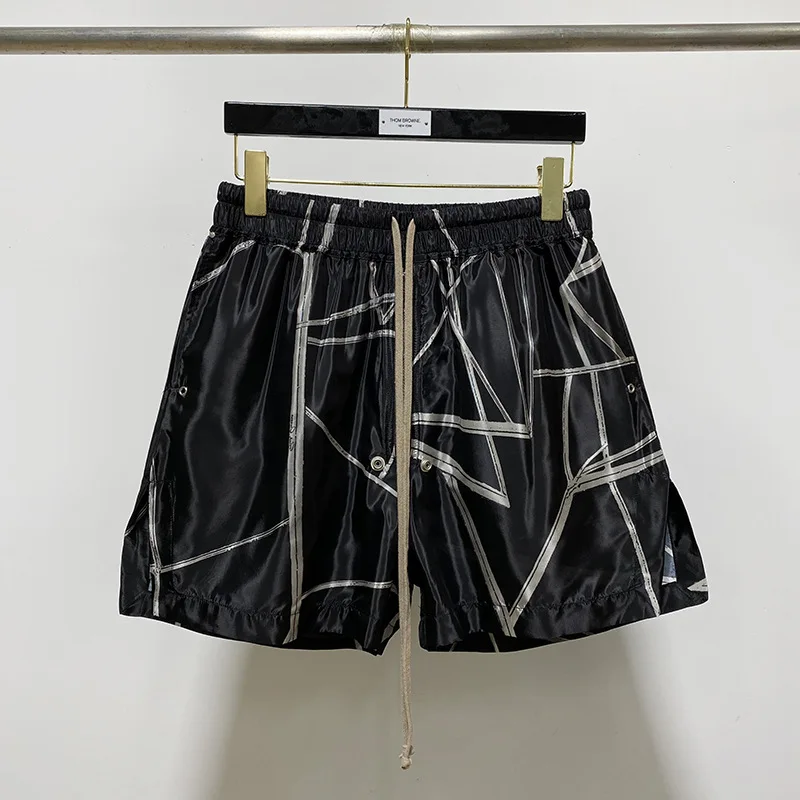 

Тонкие брюки RO, повседневные шорты унисекс, комбинезоны без пояса с принтом