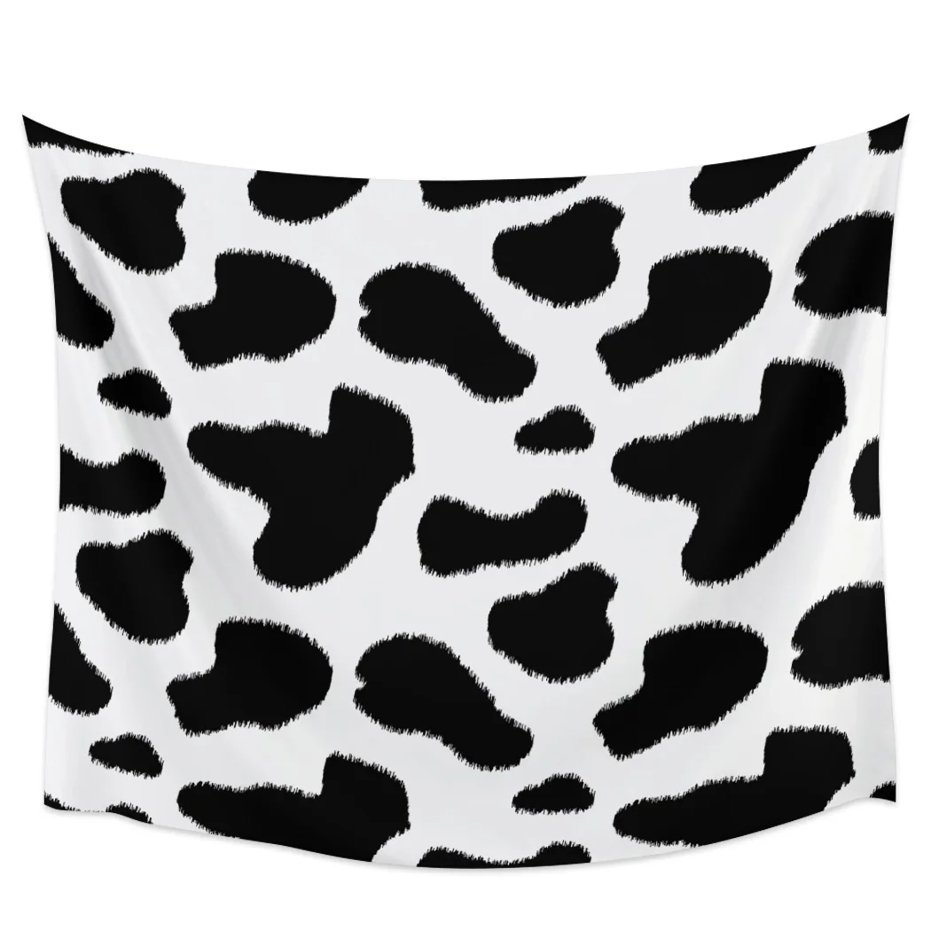 

Cow Fur Pattern Black White Tapestry Background Wall Covering Home Decoration Blanket Bedroom Wall Hanging Tapestries