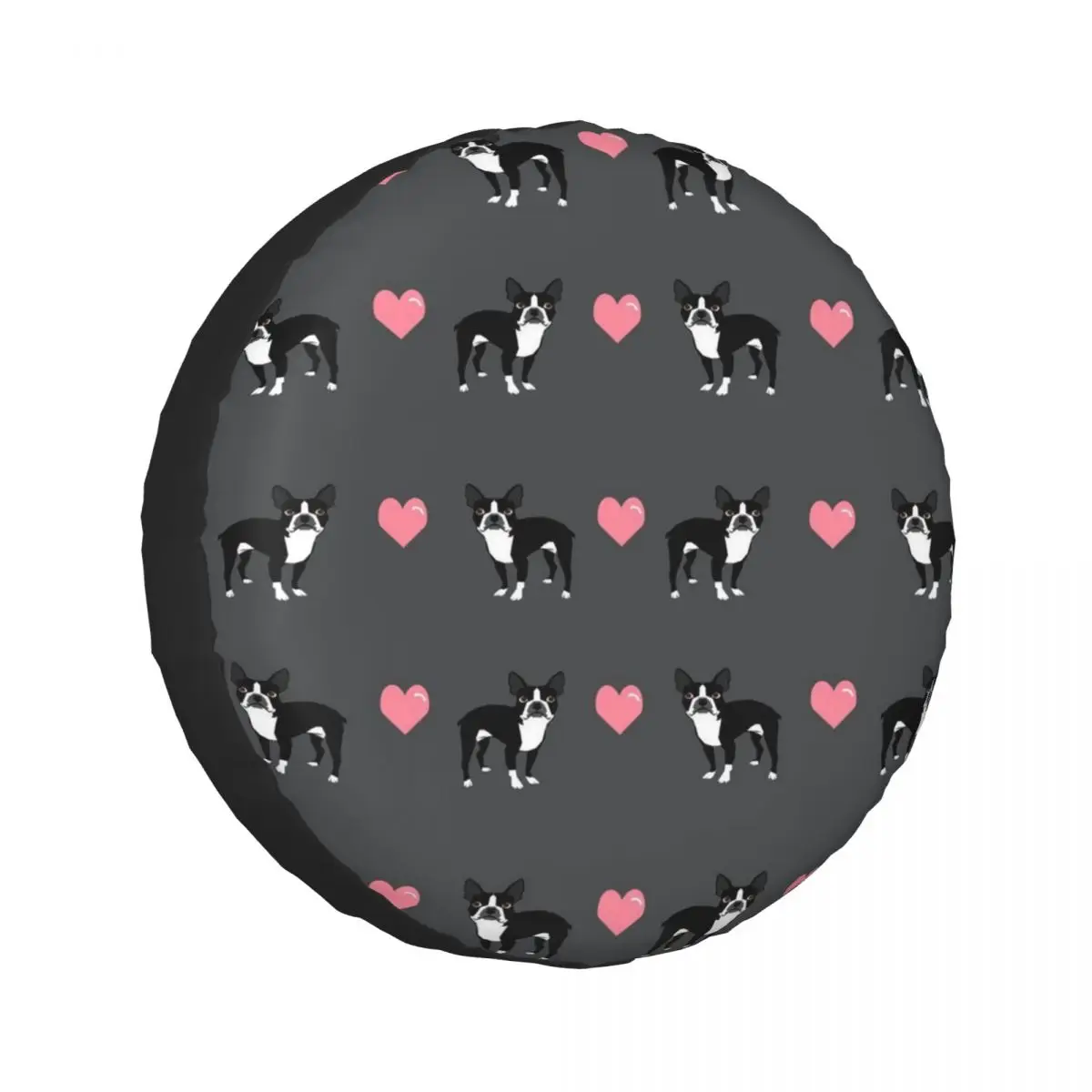 

Boston Terrier Spare Tire Cover Universal Waterproof Protection Wheel Cover Fit for Jeep Trailer RV SUV Camper Vehicle