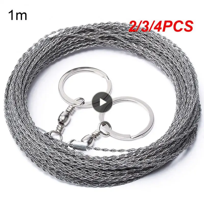 

2/3/4PCS Portable Saw Chain Stainless Steel Wire Saw Wood Divine Tool Outdoor Gear String Stainless Steel Rope Hand Hacksaw