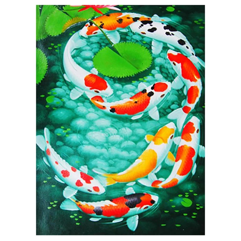 Promotion! Diamond Painting Kit DIY Embroidery Rhinestone Home Decoration Cute Fish | Cross Stitch