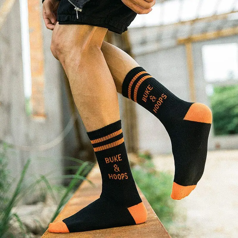 Новые модные забавные мужские длинные носки в стиле Харадзюку свободное