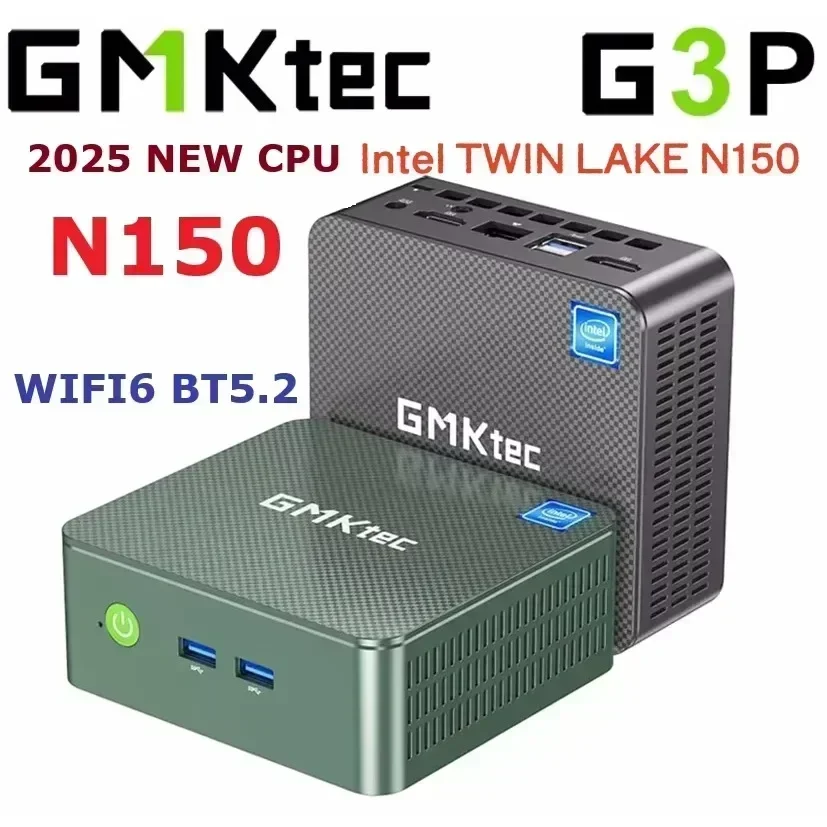 TWIN LAKE N150 GMKtec G3 Plus N150 Мини-ПК WiFi6 BT5.2 Wins11 PRO