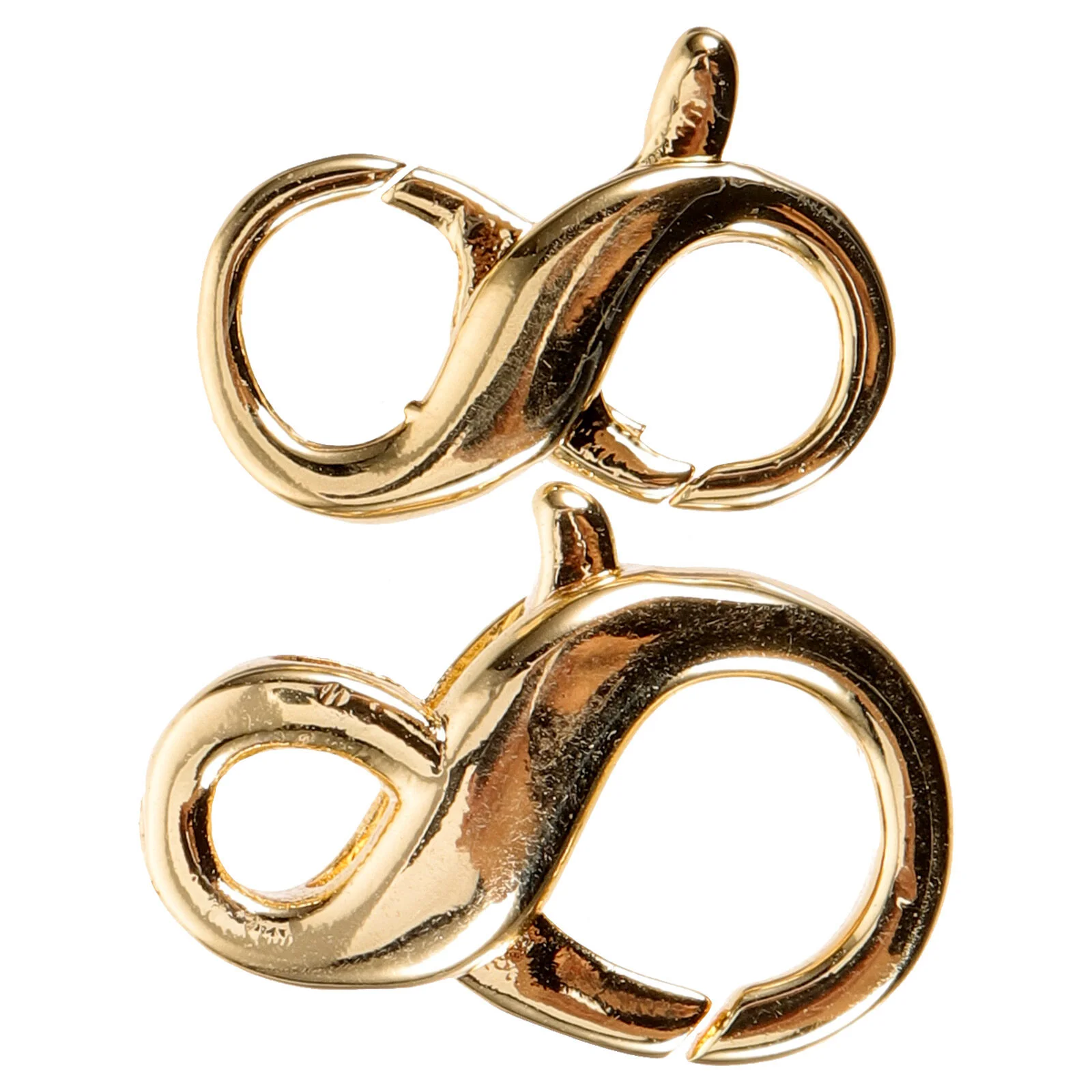 2 Pcs Ring Bracelet Hand Chain Component Lobster Claw Clasps Necklace Making Kit Love Jewelry Copper