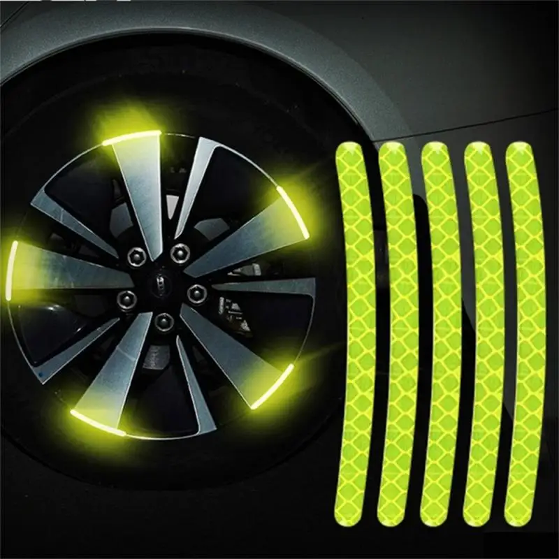 

2/3/5PCS Reflective Strips Multifunctional Reflective Tire Rim Reflective Strips Durable Universal Car Sticker Car-styling
