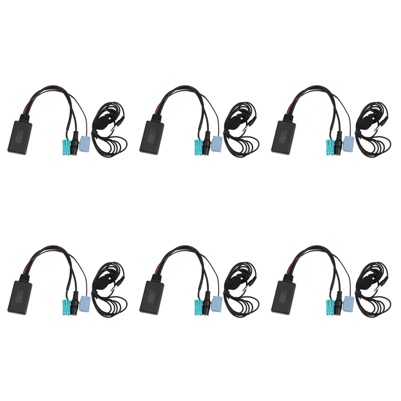 

6X Car Bluetooth 5.0 Aux Cable Microphone Handsfree Mobile Phone Free Calling Adapter For Renault 2005-2011