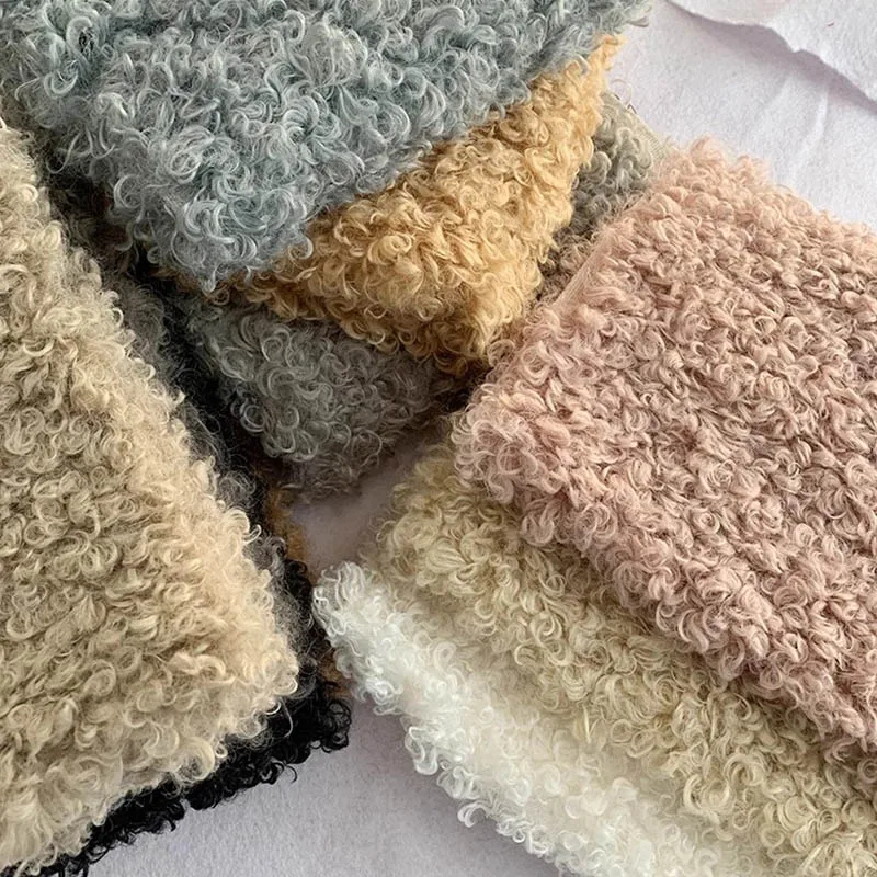Искусственный мех, кудрявая плюшевая Лоскутная Ткань, пушистый ...